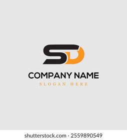 Letter SD logo design creative custom clean two alphabet logo
