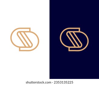 Letter SD monogram logo design vector template