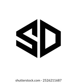 Letter Sd new unique shape modern typography branding logo idea