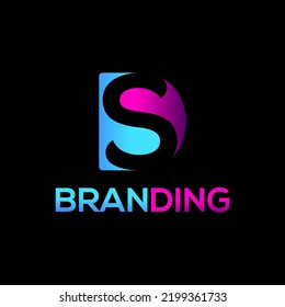 Letter S,D,DS,SD Logo.Technology, Monogram, Business, Corporate, 
Company, Modern and Iconic Logo Design with Vector and Gradient color