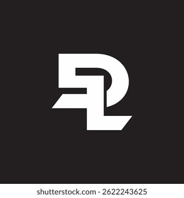 letter sdl simple linked geometric logo vector 