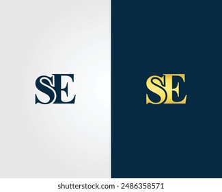 Letter SE abstract monogram logo design inspiration vector template.