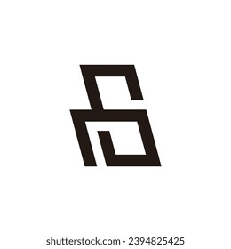 letter se abstract simple line logo vector 