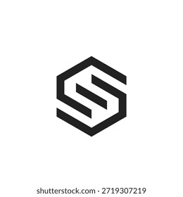 Logotipo de espaço de caixa de letra SE 
