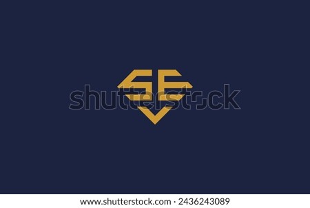 letter se with diamond logo icon design vector design template inspiration