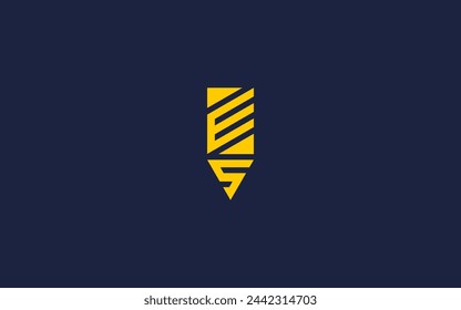 letter se with drill logo icon design vector design template inspiration