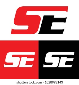 Letter SE Initial Modern Logo