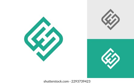 Letter SE initial monogram emblem logo design vector