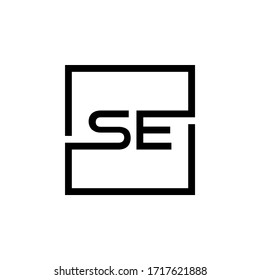 Letter SE logo design icon template