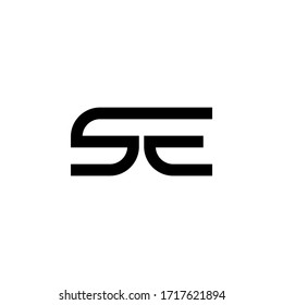 Letter SE logo design icon template