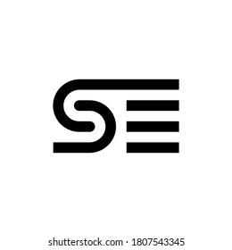 Letter SE logo design template