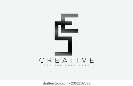 Letter SE logo design template vector illustration.