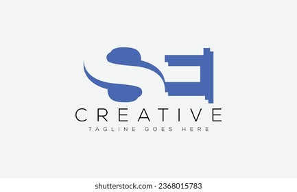 Letter SE logo design template vector illustration