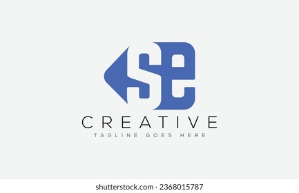 Letter SE logo design template vector illustration