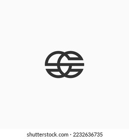 letter se logo design vector illustration template