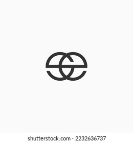 letter se logo design vector illustration template