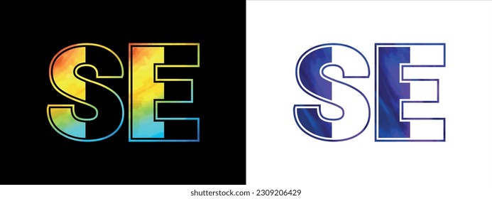 Letter SE logo design vector template. Creative modern luxurious logotype for corporate business identity
