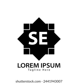 letter SE logo. SE. SE logo design vector illustration for creative company, business, industry
