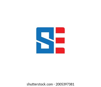 Letter SE logo icon design template element vector.