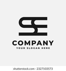 letter SE logo icon and vector