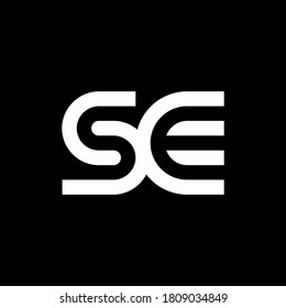 Letter SE logo template vector