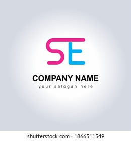 Letter SE Logo Vector Design Illustration for your Business Identity template. Creative Company Name with slogan brand logo. Unique Letter SE Logo Icon for monogram . Beautiful Company Logo Idea.