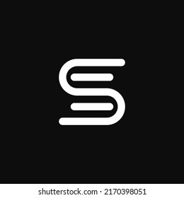 letter se minimalist logo vector design