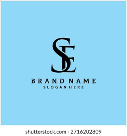 Letter SE Monogram Logo Design Vektor Vorlage