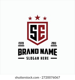 Buchstabe SE Monogramm Schild Stern Logo Design Vektor Vorlage