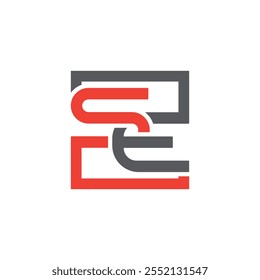 Letter SE Rectangle Logo Concept