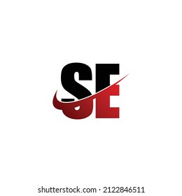 Letter SE simple logo design vector