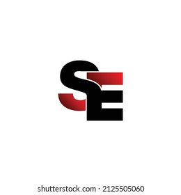 Letter SE simple logo design vector