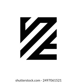 Letter Se square shape modern logo