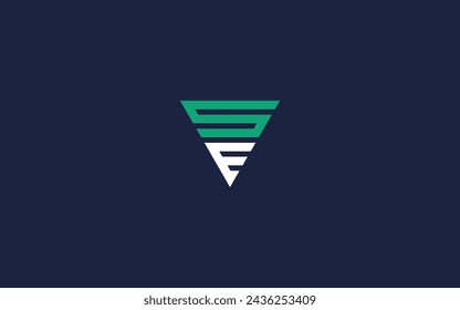 letter se triangle logo icon design vector design template inspiration