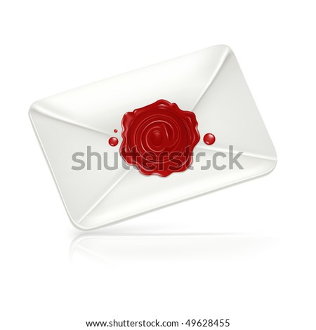 Letter sealing wax, vector