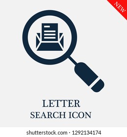 Letter search icon. Editable Letter search icon for web or mobile.