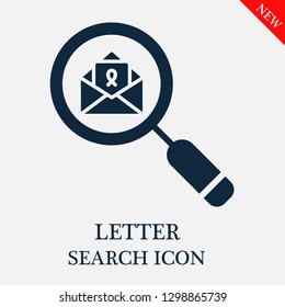 Letter search icon. Editable Letter search icon for web or mobile.