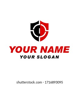 I Letter Security Firmenlogo einsatzbereit. Abstraktes Symbol der Sicherheit. Schild-Logo oder Schild-Symbol