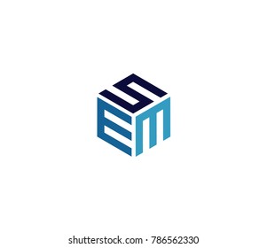 Letter SEM logo. three letter icon