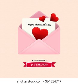 The letter send to lover on valentine's day