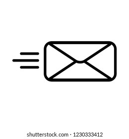 letter sent envelope icon in trendy flat design