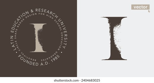 Le escribo el logotipo de serif con pinceladas secas. Tipo de letra clásico. Grunge los elementos de los bordes ásperos y texturados. Perfecto para las etiquetas de moda, titulares vintage, glamour de identidad de lujo, invitaciones a bodas.