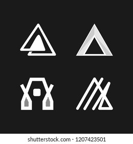 Letter A Set Idea Black In White Creative Abstract Business Logo
