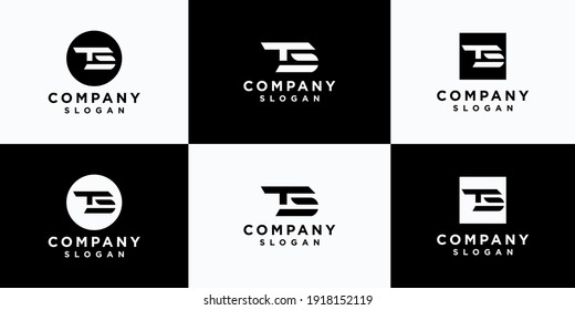 Diseño de logotipo de conjunto de letras Vector Premium
