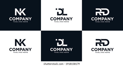Letter set logo design Premium Vector