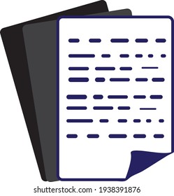 Letter set, office documents symbol