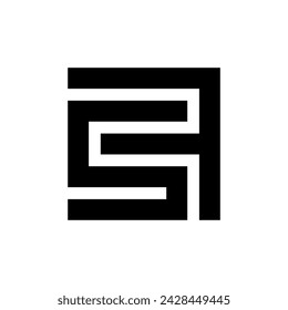 Buchstaben SF kreatives quadratisches Monogramm-Logo