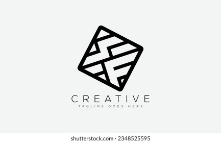 Letter SF logo design template vector illustration.