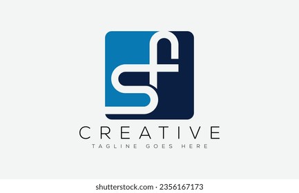 Letter SF logo design template vector illustration.