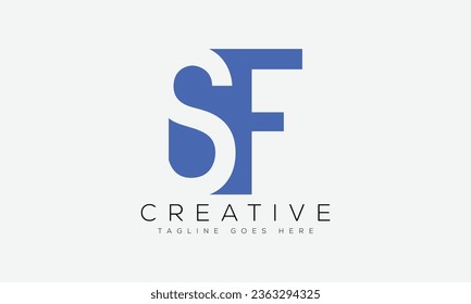 Letter SF Logo Design Vorlage Vektorgrafik.